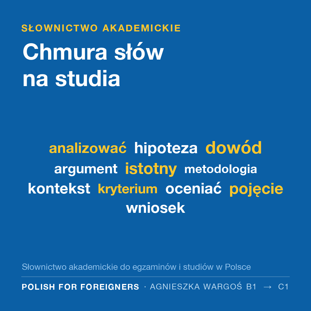 Polish academic vocabulary cloud